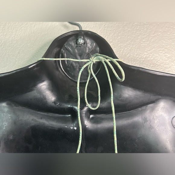 Express Y2K Vintage 100% Silk Floral Patchwork V-Neck Halter Top BOHO Sz 5/6 - Picture 5 of 6